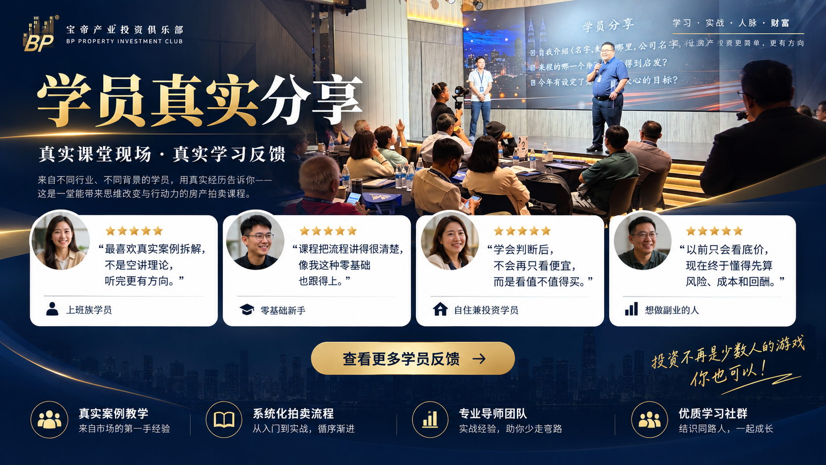 拍卖产业投资课程适合上班族、零基础新手、自住兼投资者与想做副业的人